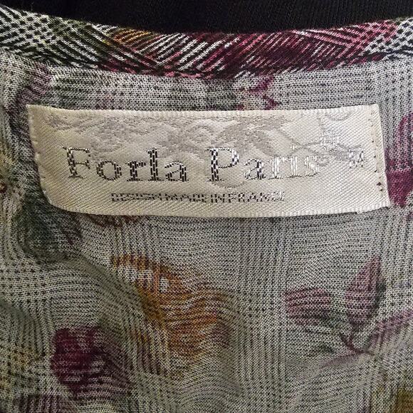 Forla Paris Patchwork Butterfly Asymmetrical Y2K Dress Size M Boho Whimsygoth - Picture 6 of 8